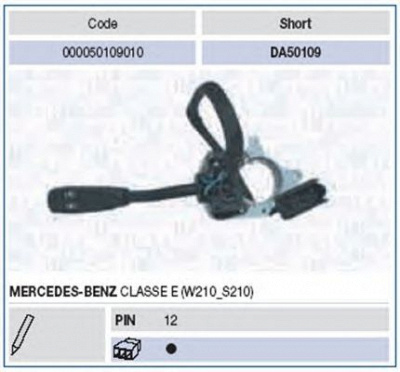 MAGNETI MARELLI 000050109010 -  Выключатель на колонке рулевого управления